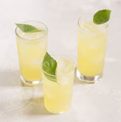 Watermelon-Basil Chartreuse cocktail. Photo from Saveur